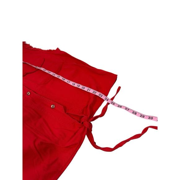 Sturgis 2014 Red Button Up Tie Front Sleeveless Shirt Graphic Biker Womens 2XL - Picture 6 of 6